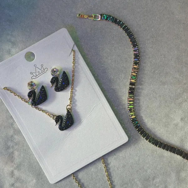 Crystal Charm Jewelry Set