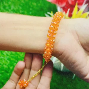 Crystal Beaded Bracelet with Charm